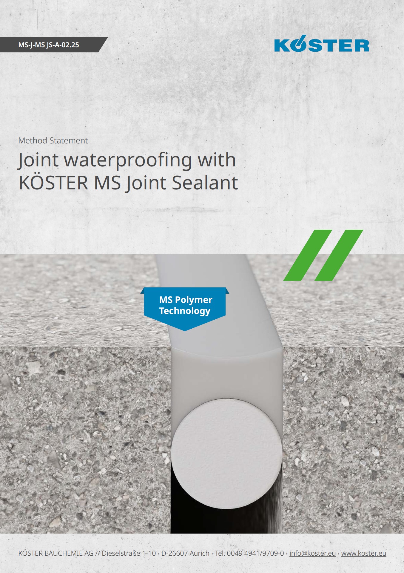 KOESTER Method Statement KOESTER Joint Sealant